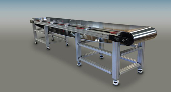 Stainless steel belt conveyor - Steel belt system