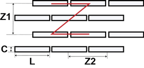 Rectangular Holes, Staggered Pitch