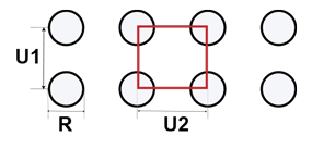 Round holes, Rectangular Pitch