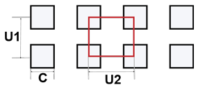 Square Holes, Rectangular Pitch