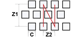 Square Holes, Staggered Pitch