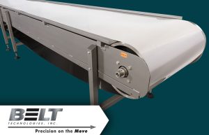 A Belt Technologies endless metal belt conveyor